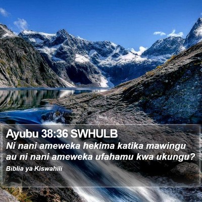 Ayubu 38:36 SWHULB Bible Verse Image