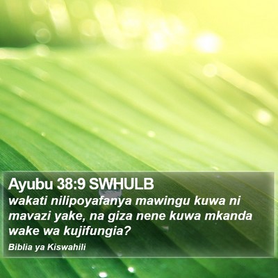 Ayubu 38:9 SWHULB Bible Verse Image