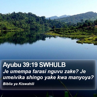 Ayubu 39:19 SWHULB Bible Verse Image