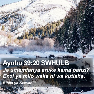 Ayubu 39:20 SWHULB Bible Verse Image
