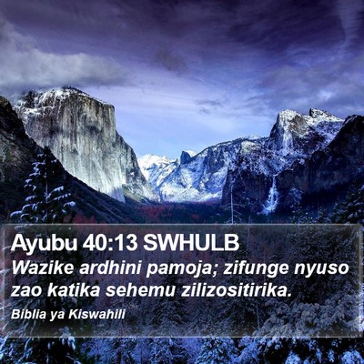 Ayubu 40:13 SWHULB Bible Verse Image
