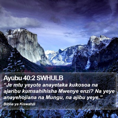 Ayubu 40:2 SWHULB Bible Verse Image