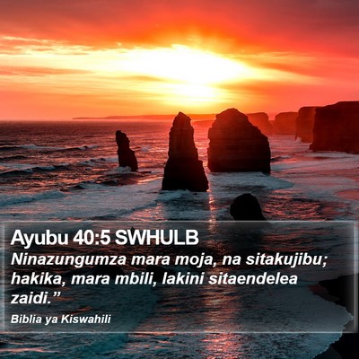 Ayubu 40:5 SWHULB Bible Verse Image