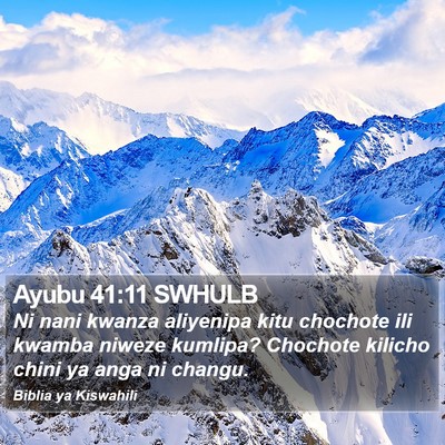 Ayubu 41:11 SWHULB Bible Verse Image