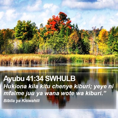 Ayubu 41:34 SWHULB Bible Verse Image