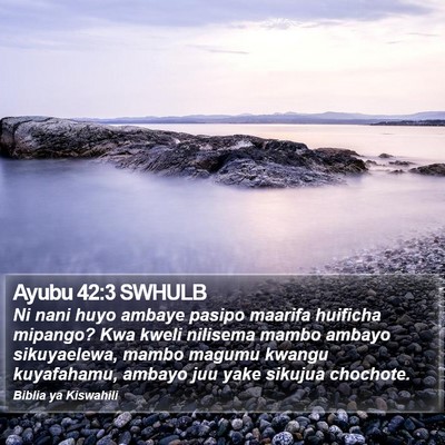 Ayubu 42:3 SWHULB Bible Verse Image