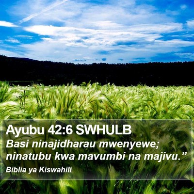Ayubu 42:6 SWHULB Bible Verse Image
