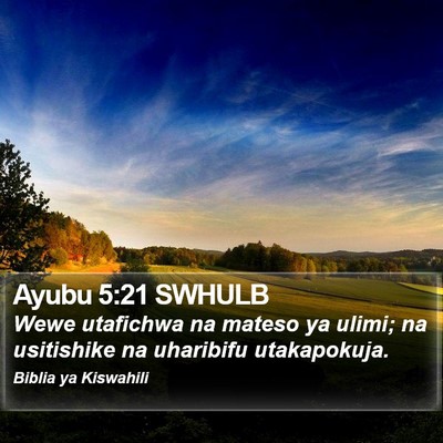 Ayubu 5:21 SWHULB Bible Verse Image