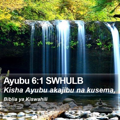 Ayubu 6:1 SWHULB Bible Verse Image