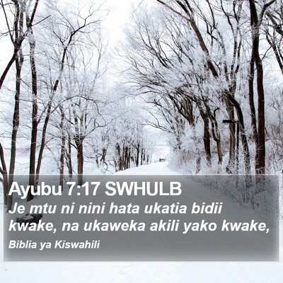 Ayubu 7:17 SWHULB Bible Verse Image