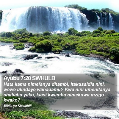 Ayubu 7:20 SWHULB Bible Verse Image
