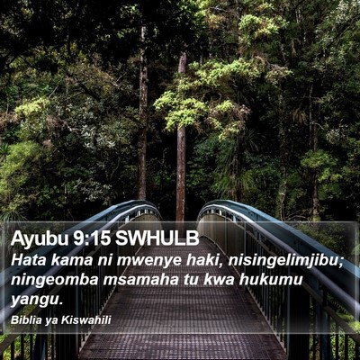 Ayubu 9:15 SWHULB Bible Verse Image