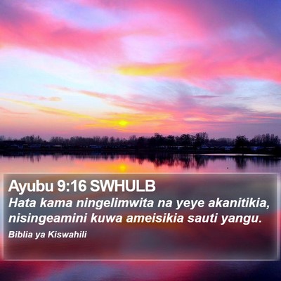 Ayubu 9:16 SWHULB Bible Verse Image
