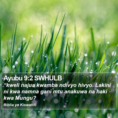 Ayubu 9:2 SWHULB Bible Verse Image