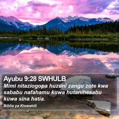 Ayubu 9:28 SWHULB Bible Verse Image