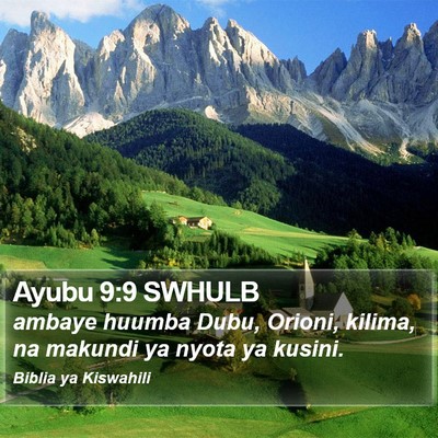 Ayubu 9:9 SWHULB Bible Verse Image