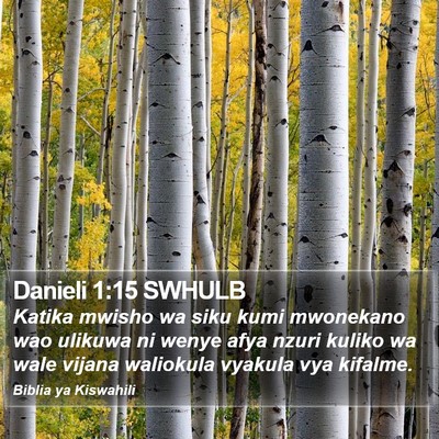 Danieli 1:15 SWHULB Bible Verse Image