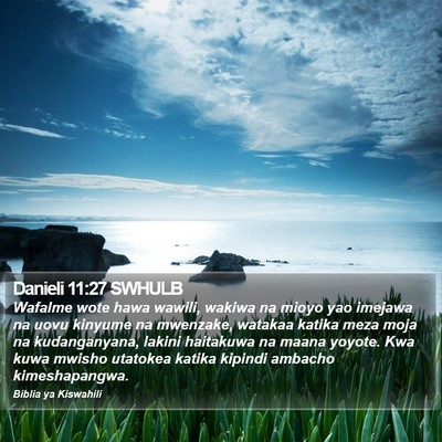 Danieli 11:27 SWHULB Bible Verse Image