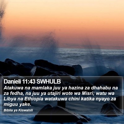 Danieli 11:43 SWHULB Bible Verse Image
