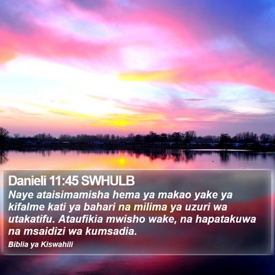 Danieli 11:45 SWHULB Bible Verse Image
