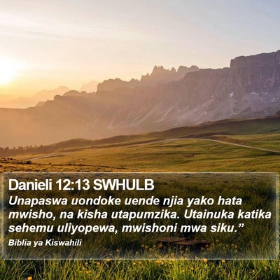 Danieli 12:13 SWHULB Bible Verse Image