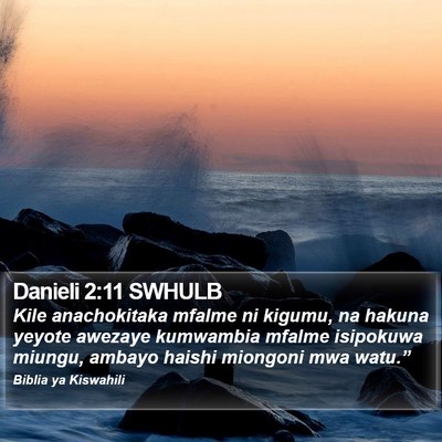 Danieli 2:11 SWHULB Bible Verse Image