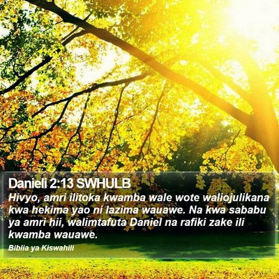Danieli 2:13 SWHULB Bible Verse Image