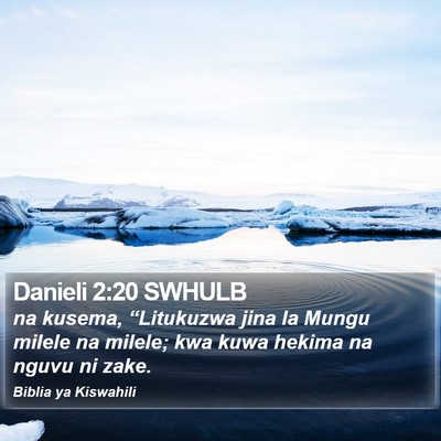 Danieli 2:20 SWHULB Bible Verse Image