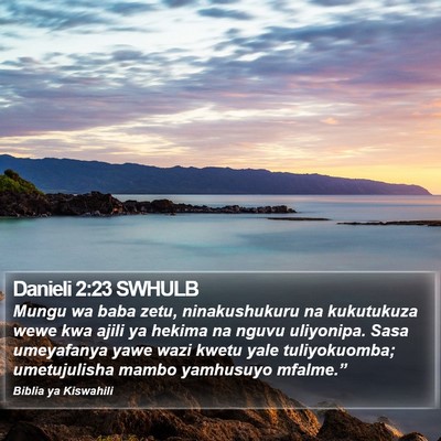 Danieli 2:23 SWHULB Bible Verse Image