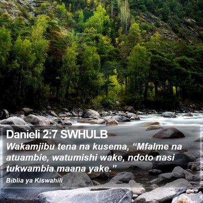 Danieli 2:7 SWHULB Bible Verse Image