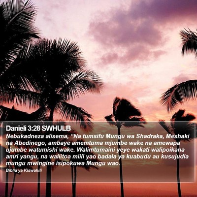 Danieli 3:28 SWHULB Bible Verse Image