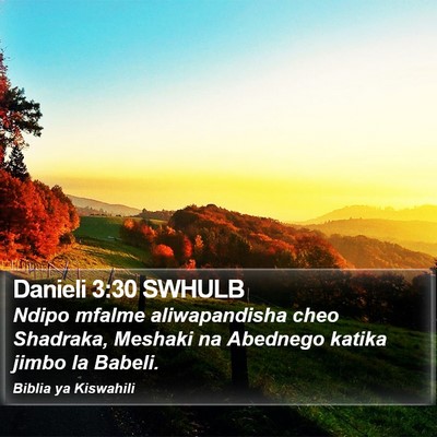 Danieli 3:30 SWHULB Bible Verse Image