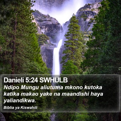 Danieli 5:24 SWHULB Bible Verse Image