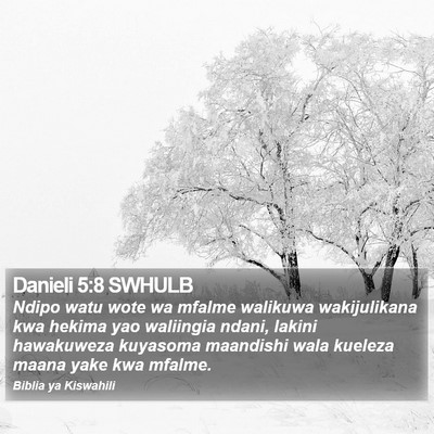 Danieli 5:8 SWHULB Bible Verse Image