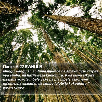 Danieli 6:22 SWHULB Bible Verse Image
