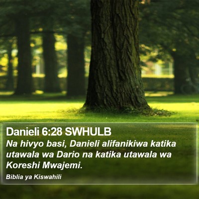 Danieli 6:28 SWHULB Bible Verse Image
