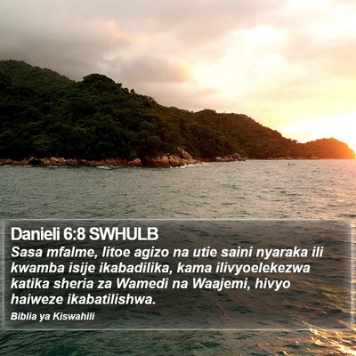 Danieli 6:8 SWHULB Bible Verse Image