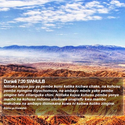Danieli 7:20 SWHULB Bible Verse Image