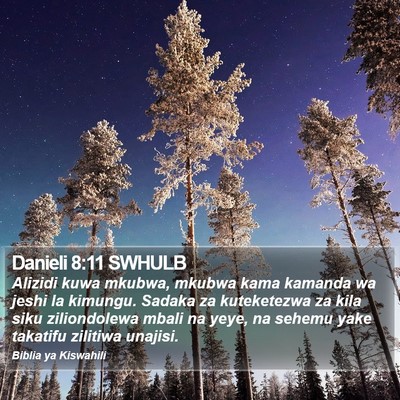 Danieli 8:11 SWHULB Bible Verse Image