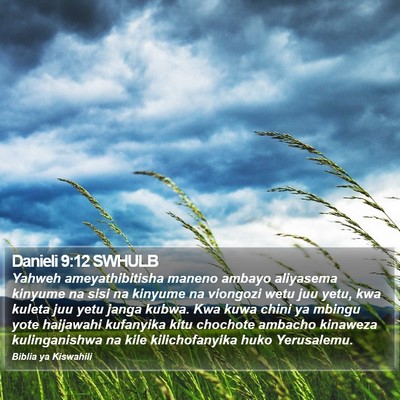 Danieli 9:12 SWHULB Bible Verse Image