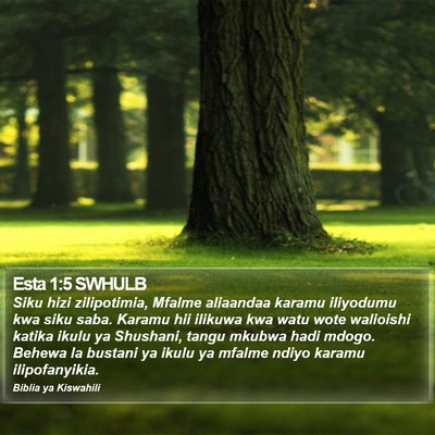 Esta 1:5 SWHULB Bible Verse Image