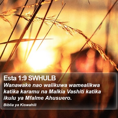 Esta 1:9 SWHULB Bible Verse Image