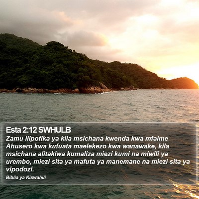 Esta 2:12 SWHULB Bible Verse Image