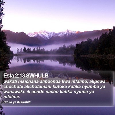 Esta 2:13 SWHULB Bible Verse Image