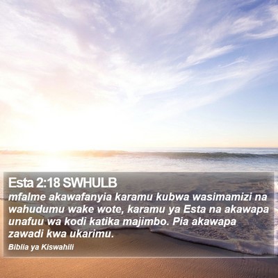 Esta 2:18 SWHULB Bible Verse Image
