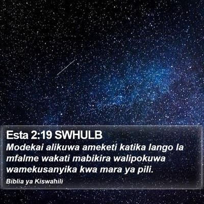 Esta 2:19 SWHULB Bible Verse Image