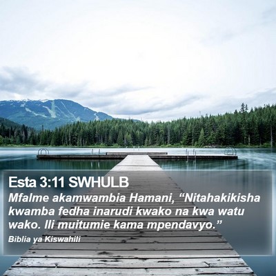 Esta 3:11 SWHULB Bible Verse Image