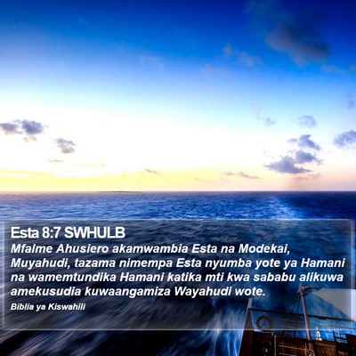 Esta 8:7 SWHULB Bible Verse Image