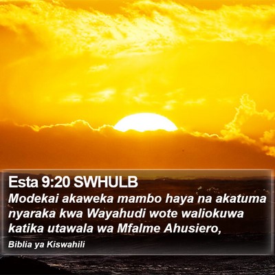 Esta 9:20 SWHULB Bible Verse Image