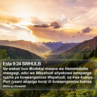 Esta 9:24 SWHULB Bible Verse Image